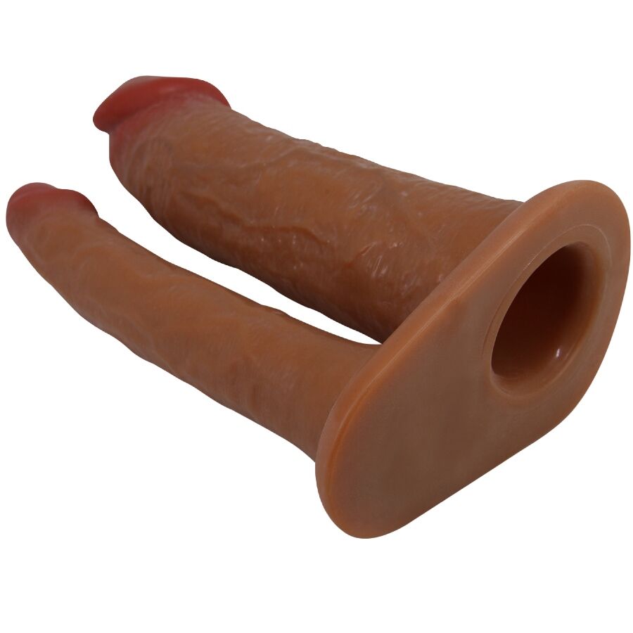 PRETTY LOVE MANCHON DOUBLE PÉNIS YAIRON EXTENSION 4 CM MULÂTRE — vue alternative