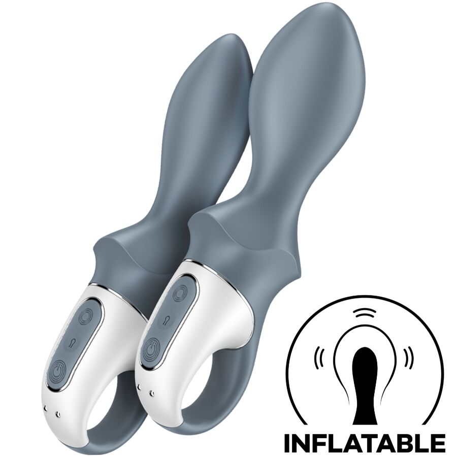 SATISFYER VIBRATOR Air Pump Booty 1 Vibrateur Gonflable Anal Gris — vue détaillée