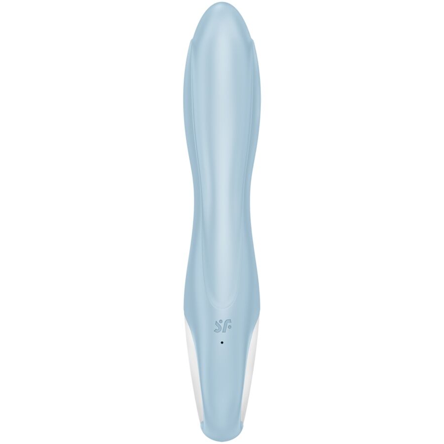 SATISFYER VIBRATOR Air Pump Bunny 1 Vibrateur Gonflable Lapin Bleu — accessoires inclus