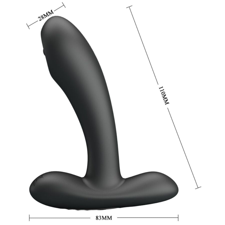 PRETTY LOVE Masseur Vibrant Anal Vaginal Remington Noir — accessoires inclus