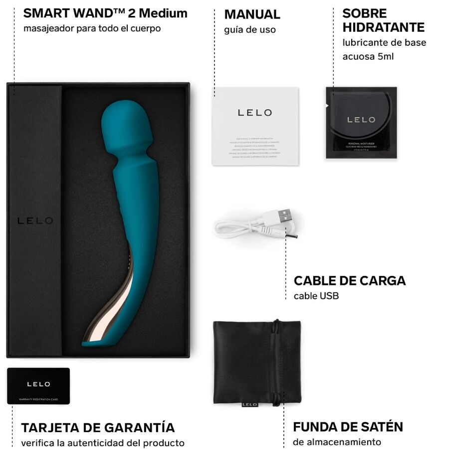LELO Smart Medium Wand 2 Aqua Massager — vue arrière
