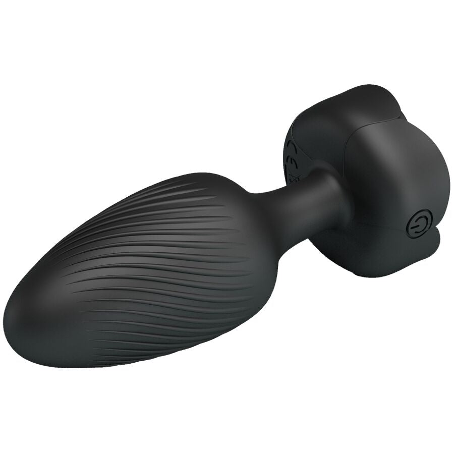 PRETTY LOVE PLUG ANAL VARIAN LUMIÈRE LED NOIR 10,8 CM — accessoires inclus