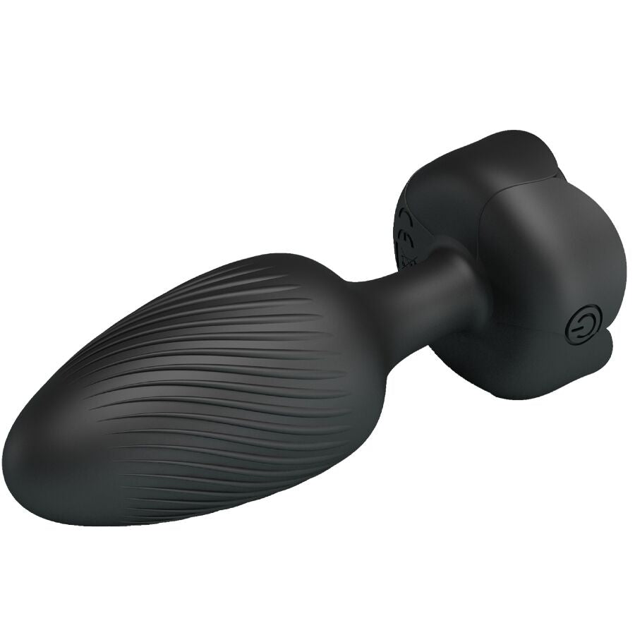 PRETTY LOVE OSBORN PLUG ANAL LUMIÈRE LED NOIR 9,8 CM — accessoires inclus