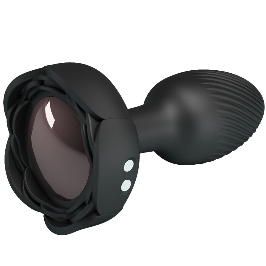 PRETTY LOVE PLUG ANAL OLMAN LUMIÈRE LED NOIR 8,8 CM — vue détaillée
