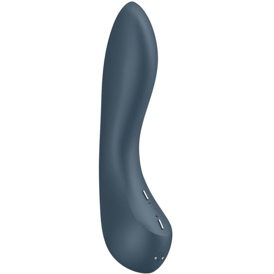 SATISFYER VIBRATOR Vibrateur Programme 12 Vibrations G-Spot Wave 4 Gris Foncé - Aura Intime