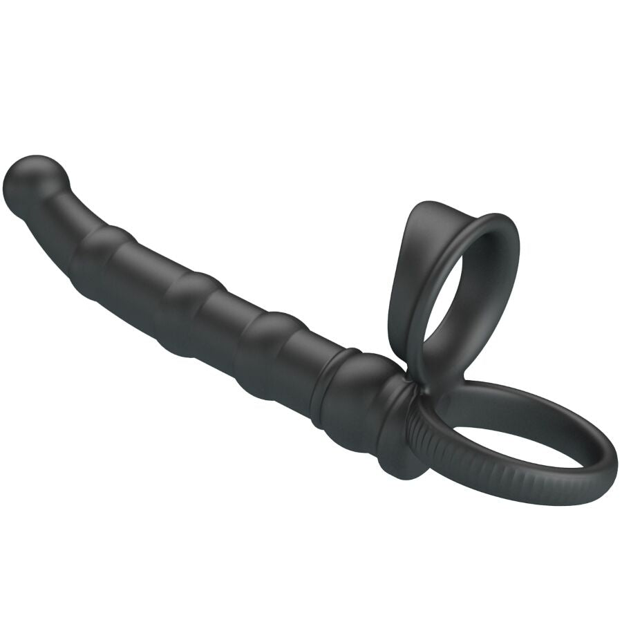 PRETTY LOVE Anneau Pénis Vibrant Tatum Plug 10 Vibrations Noir — vue détaillée