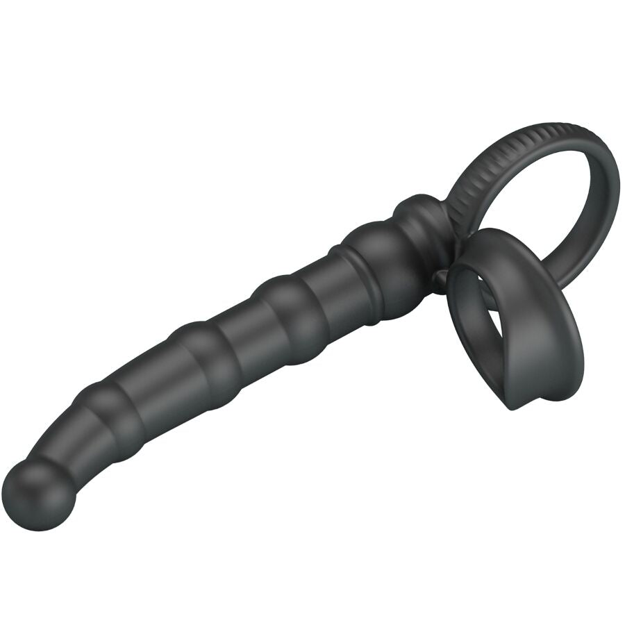 PRETTY LOVE Anneau Pénis Vibrant Tatum Plug 10 Vibrations Noir — vue alternative