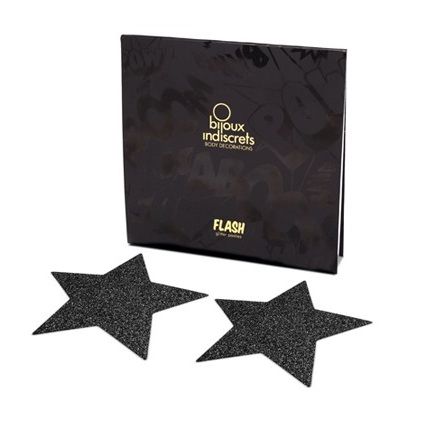 BIJOUX FLASH COLLECTION Indiscrets Capuchons Tamelon Noir Star Flash — vue détaillée