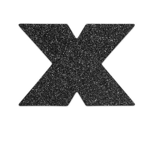 BIJOUX FLASH COLLECTION Indiscrets Flash Cross Nipple Caps Noir - Aura Intime