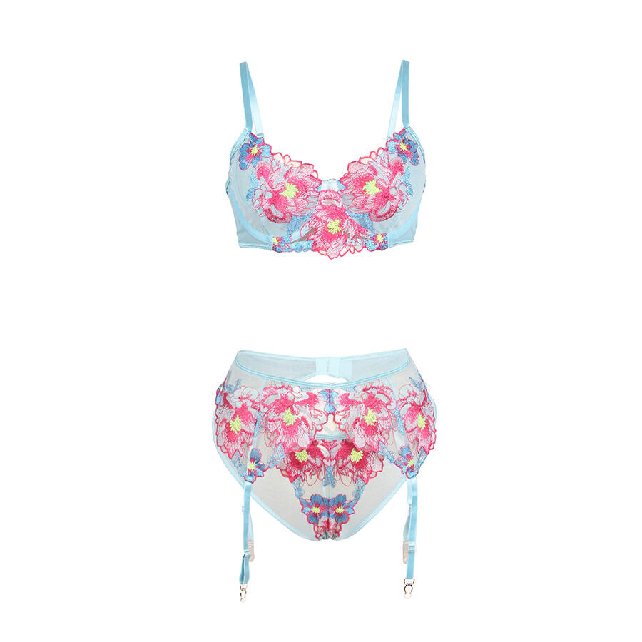 SUBBLIME SETS 957643 Ensemble Soutien-Gorge Porte-Jarretelles Brodé Fle... — accessoires inclus