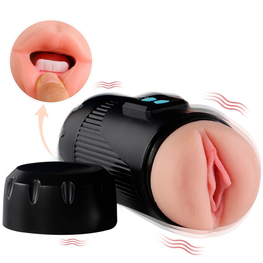 SHEQU Kay Double Masturbateur Double Vibration Bouche Vagin — vue détaillée