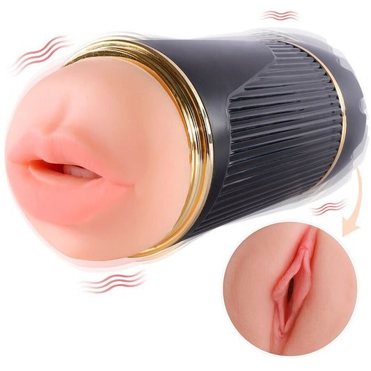 SHEQU Kay Double Masturbateur Double Vibration Bouche Vagin - Aura Intime