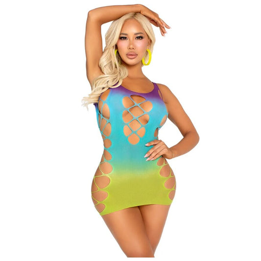 LEG AVENUE DRESSES Mini Robe Sans Couture Ouvertures Océan - Aura Intime