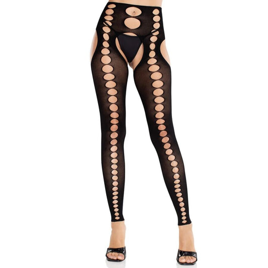 LEG AVENUE HOSIERY Bas Opaques Sans Couture Sans Bretelles Noirs - Aura Intime