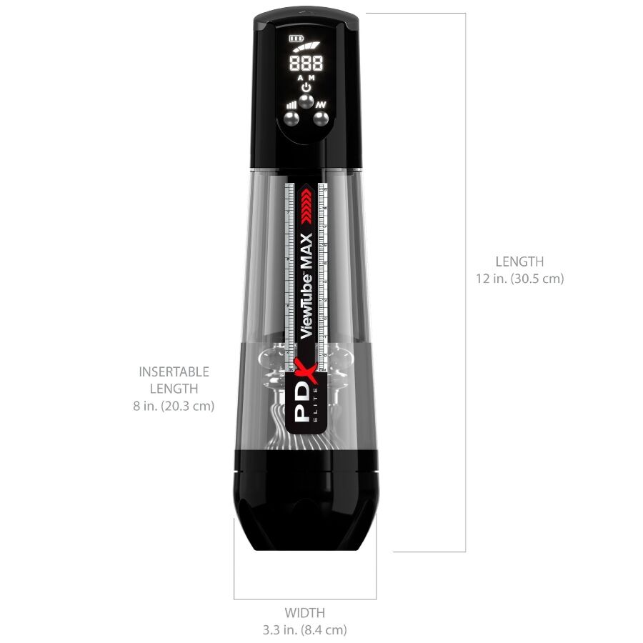 PDX ELITE Viewtube Max View Masturbateur Automatique Aspiration Tra... — vue arrière