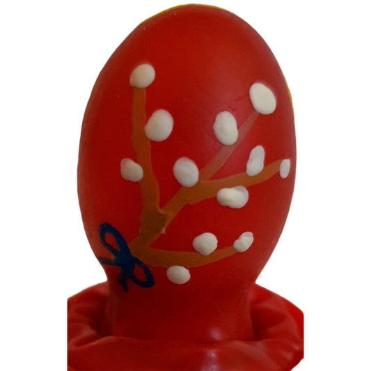 CONDOMERIE Préservatifs Fantaisie Peints À Main Œuf Pâques Rouge - Aura Intime