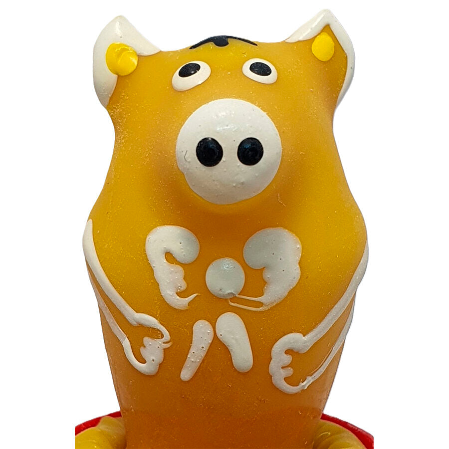 CONDOMERIE Préservatifs Fantaisie Peints À Main Cochon Assis Jaune - Aura Intime