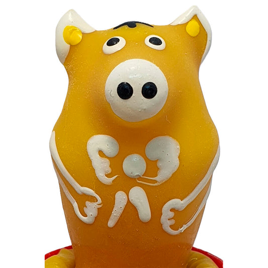 CONDOMERIE Préservatifs Fantaisie Peints À Main Cochon Assis Jaune - Aura Intime