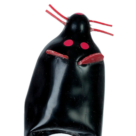 CONDOMERIE Préservatifs Fantaisie Peints À Main Souris Noire Xl - Aura Intime