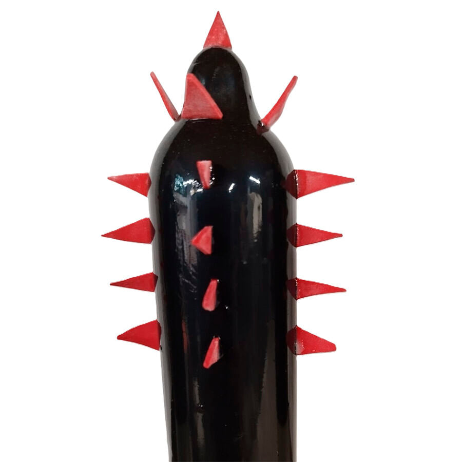 CONDOMERIE Préservatifs Fantaisie Peints À Main Cactus Noir Xl - Aura Intime