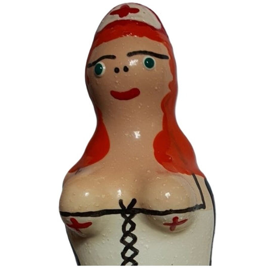 CONDOMERIE Préservatifs Fantaisie Peints À Main Infirmière Rousse - Aura Intime