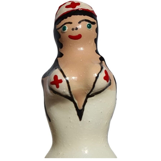 CONDOMERIE Préservatifs Fantaisie Peints À Main Infirmière Blonde - Aura Intime