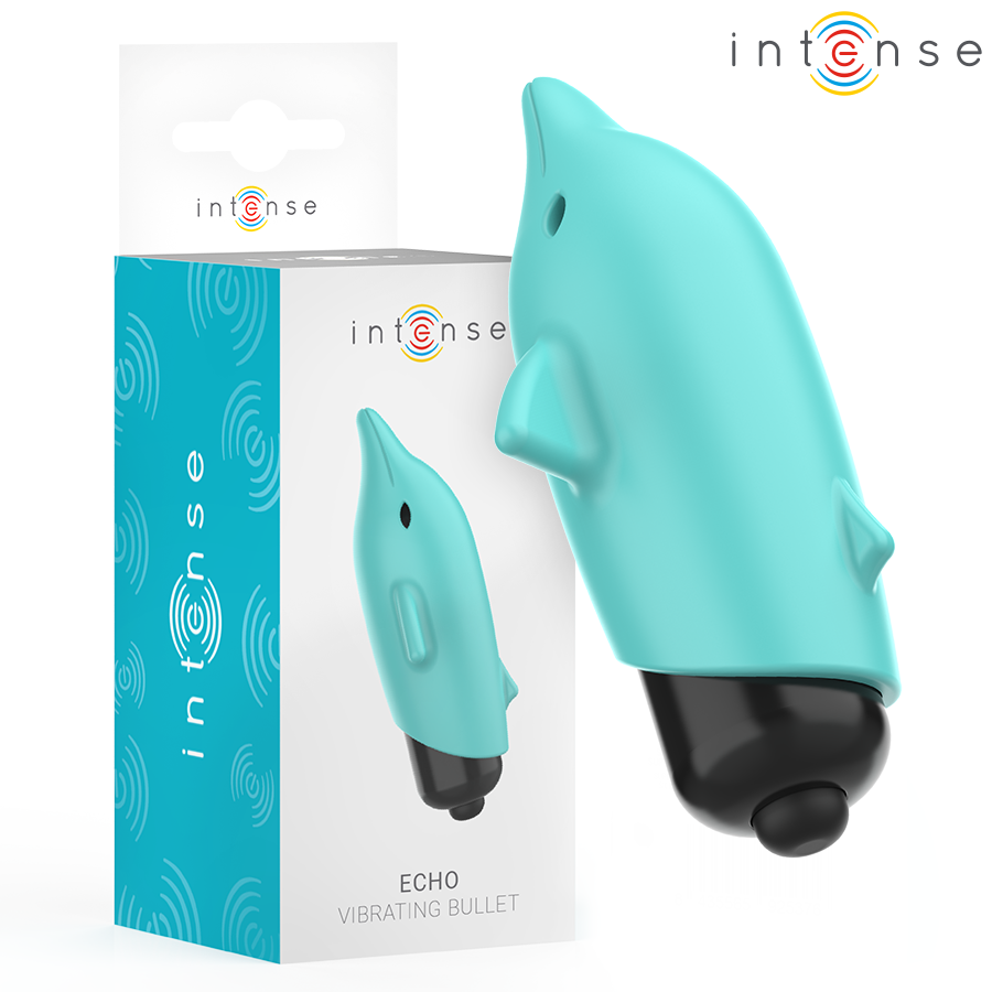 INTENSE FUN TOYS Echo Balle Vibrante Bleu Dauphin 8 X 4,7 Cm - Aura Intime