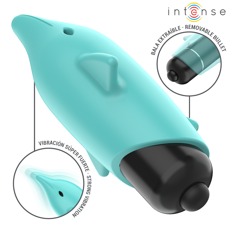 INTENSE FUN TOYS Echo Balle Vibrante Bleu Dauphin 8 X 4,7 Cm — vue alternative