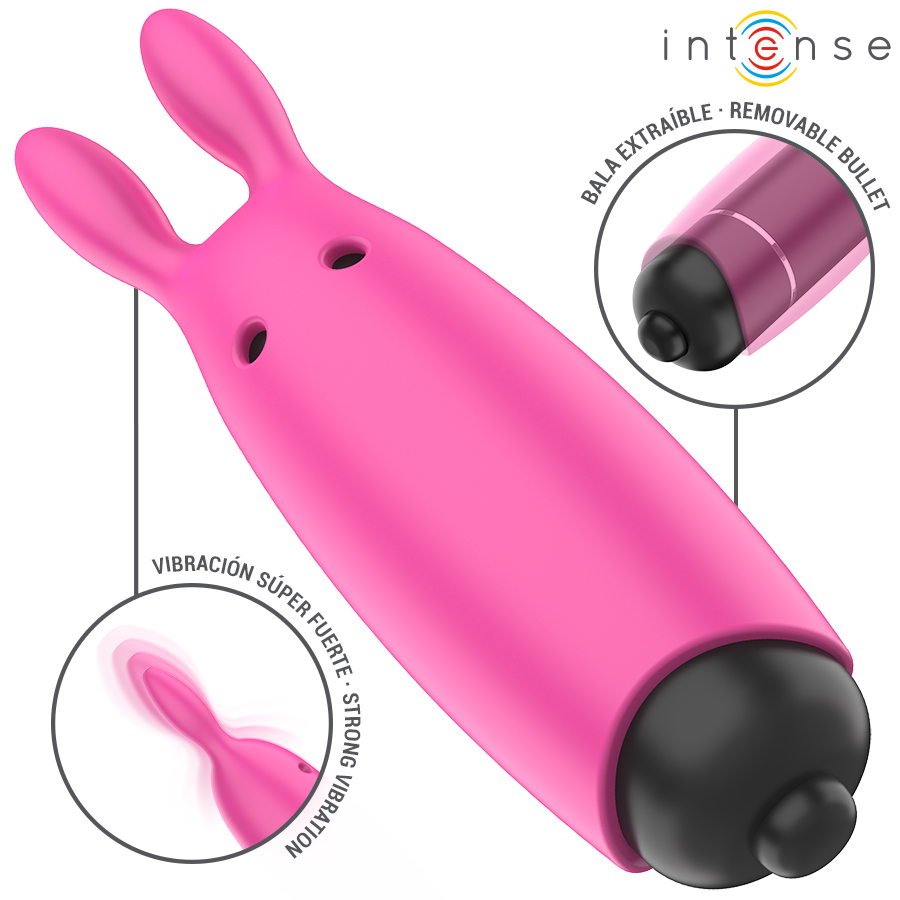 INTENSE FUN TOYS Hopper Pink Bullet Vibrant 8,3 X 2,4 Cm — vue arrière
