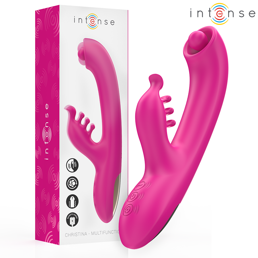 INTENSE HIGH TECH Christina Vibrateur Lapin Multifonction 22,5 Cm Rose - Aura Intime