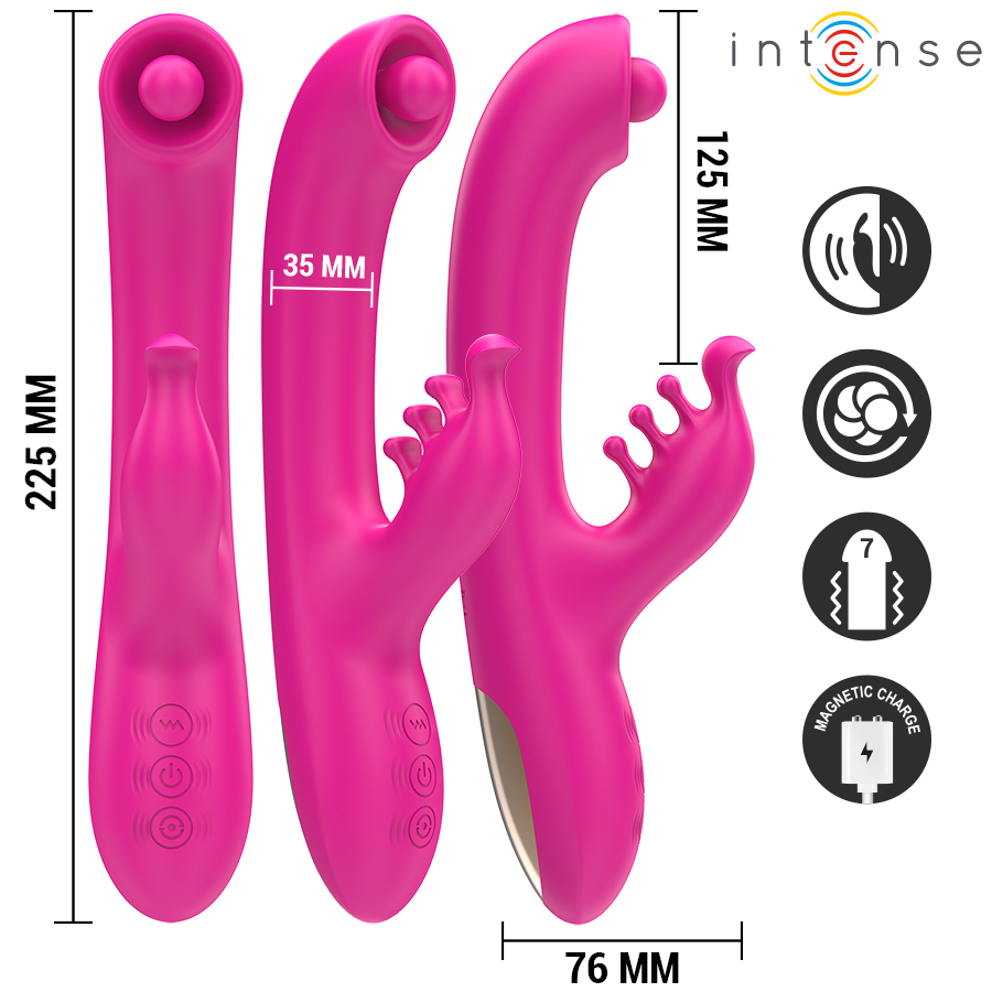 INTENSE HIGH TECH Christina Vibrateur Lapin Multifonction 22,5 Cm Rose — vue détaillée