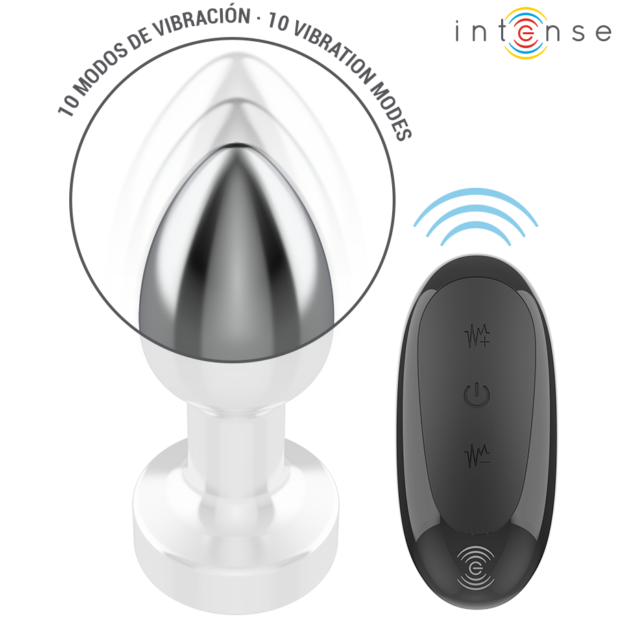 INTENSE ANAL TOYS PLUG ANAL 10 VIBRATIONS MÉTAL TÉLÉCOMMANDE S — vue alternative