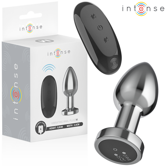 INTENSE ANAL TOYS PLUG ANAL 10 VIBRATIONS MÉTAL TÉLÉCOMMANDE M - Aura Intime