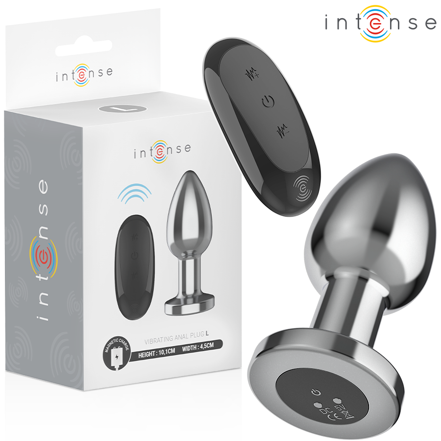 INTENSE ANAL TOYS PLUG ANAL 10 VIBRATIONS MÉTAL TÉLÉCOMMANDE L - Aura Intime
