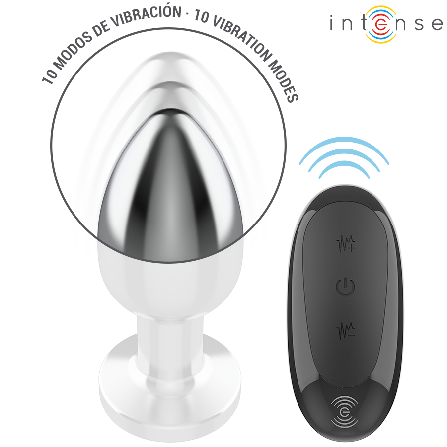 INTENSE ANAL TOYS PLUG ANAL 10 VIBRATIONS MÉTAL TÉLÉCOMMANDE L — vue alternative