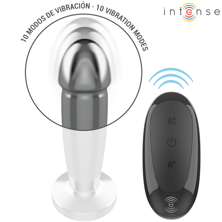 INTENSE ANAL TOYS PLUG ANAL 10 VIBRATIONS GODE MÉTALLIQUE TÉLÉCOMMANDE S — vue alternative