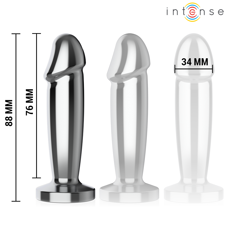 INTENSE ANAL TOYS PLUG ANAL 10 VIBRATIONS GODE MÉTALLIQUE TÉLÉCOMMANDE S — vue arrière