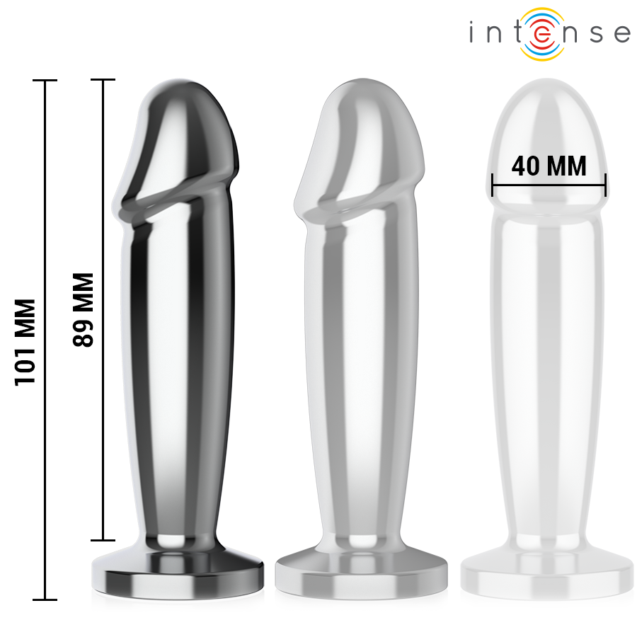 INTENSE ANAL TOYS PLUG ANAL 10 VIBRATIONS GODE MÉTALLIQUE TÉLÉCOMMANDE M — vue arrière