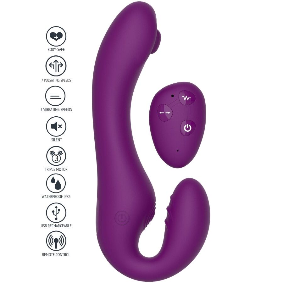 XOCOON Vibrateur Sans Strapless 2 1 Télécommande Violet — vue détaillée