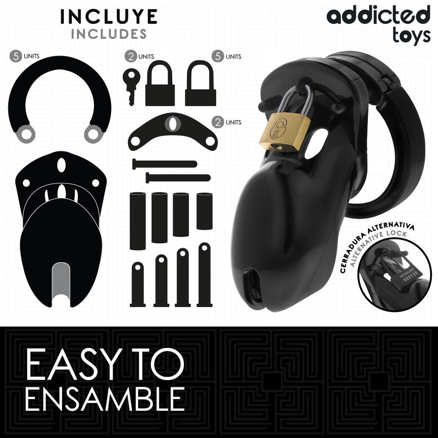 ADDICTED TOYS LOCKED Cage À Pénis Interdite 10 Cm — vue arrière
