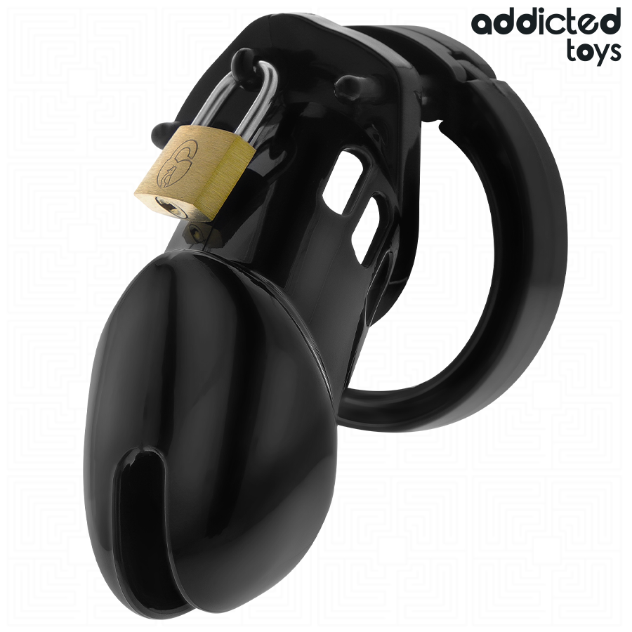 ADDICTED TOYS LOCKED Cage À Pénis Obsidian Hold Taille M — vue détaillée