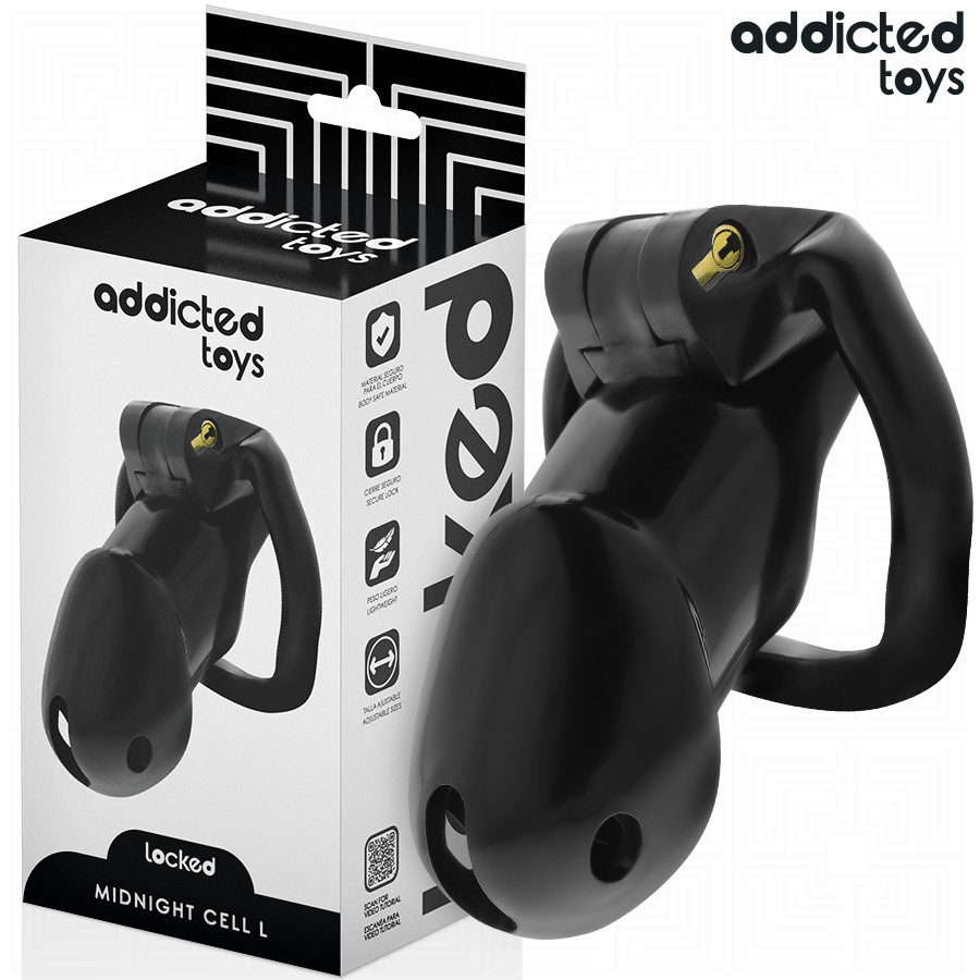 ADDICTED TOYS LOCKED Mindnight Cell Cage À Pénis Taille L - Aura Intime