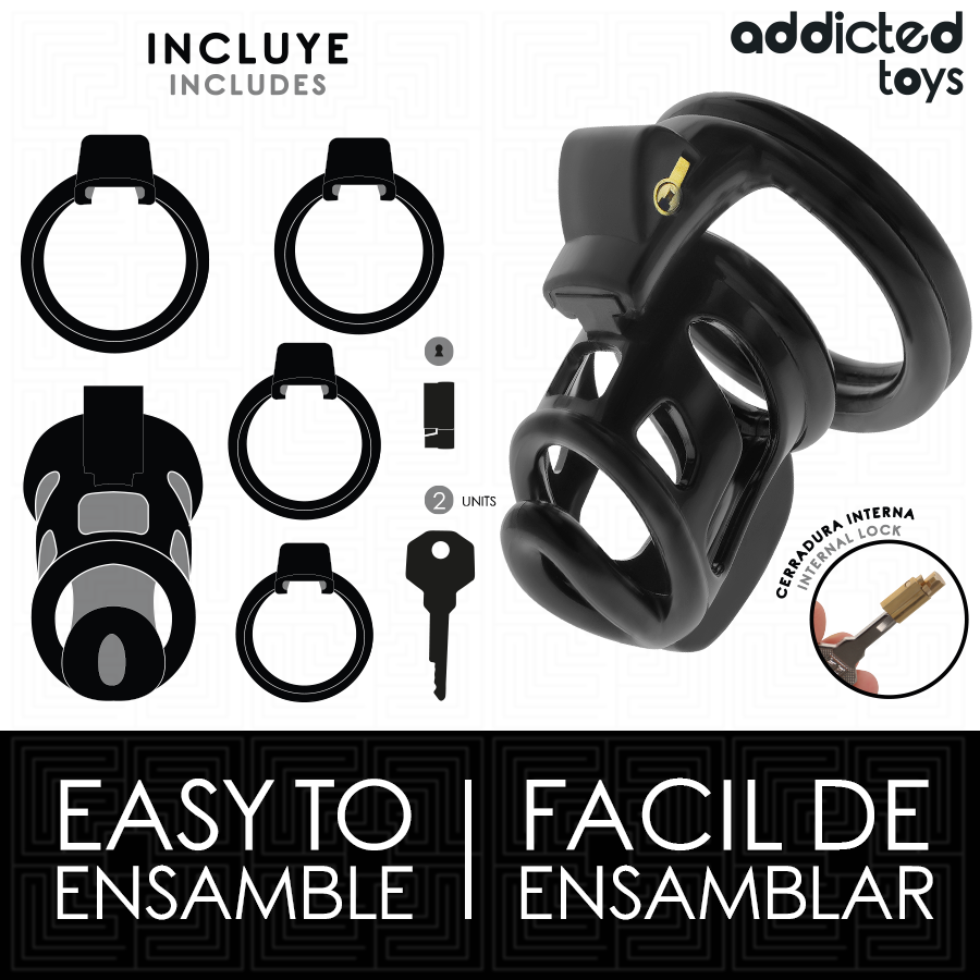 ADDICTED TOYS LOCKED Cage À Pénis Gilden Cage 8,5 Cm — vue arrière
