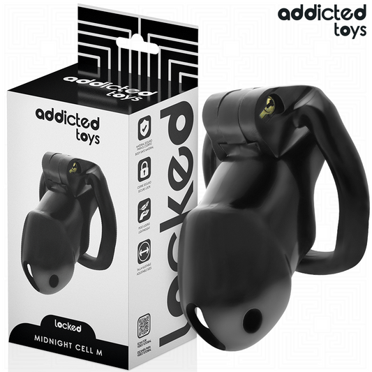 ADDICTED TOYS LOCKED Mindnight Cell Cage À Pénis Taille M - Aura Intime