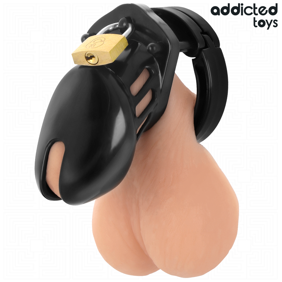 ADDICTED TOYS LOCKED Cage À Pénis Obsidian Hold Taille S — vue alternative