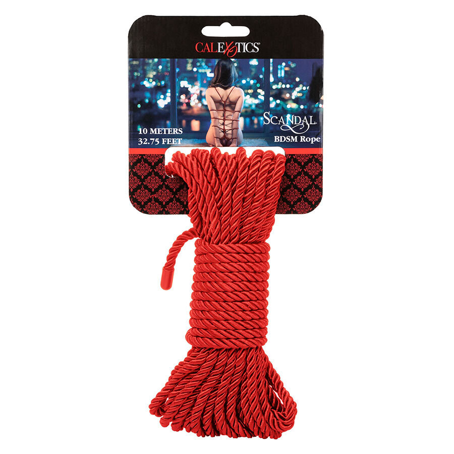 CALEXOTICS Scandal Corde Bdsm Rouge 10 M - Aura Intime