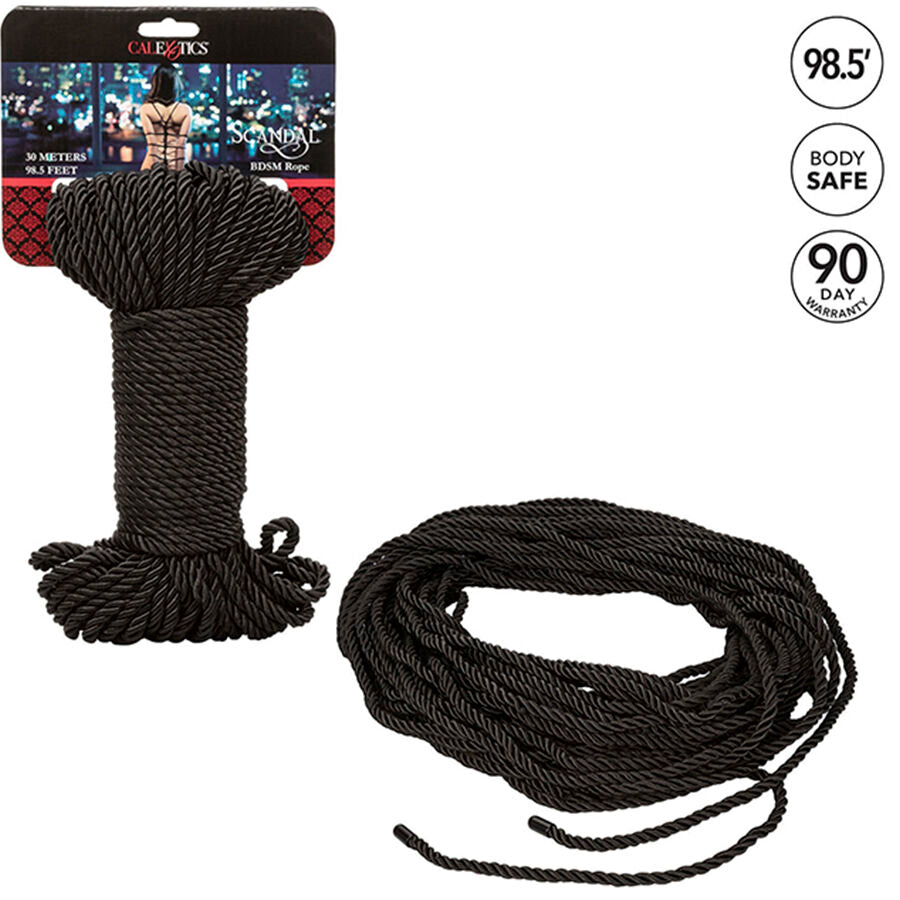 CALEXOTICS Scandal Corde Bdsm Noire 30 M — vue alternative
