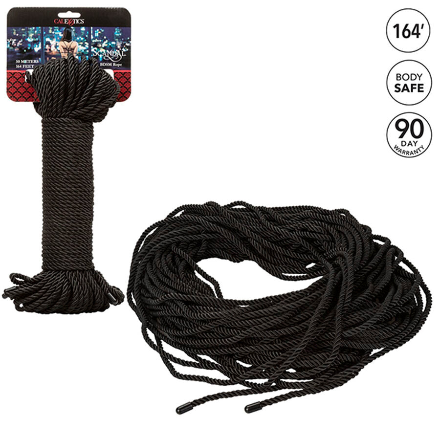 CALEXOTICS Scandal Corde Bdsm Noire 50 M — vue alternative