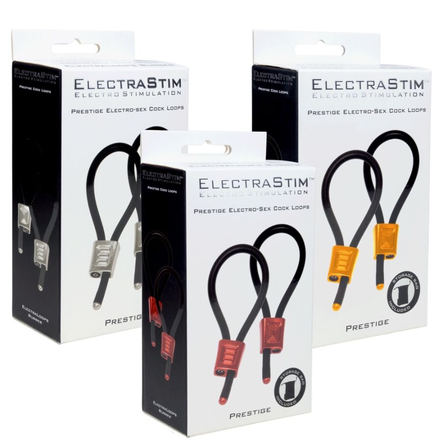 ELECTRASTIM Prestige Electra Loops Anneaux Péniens Réglables Rouges — vue arrière