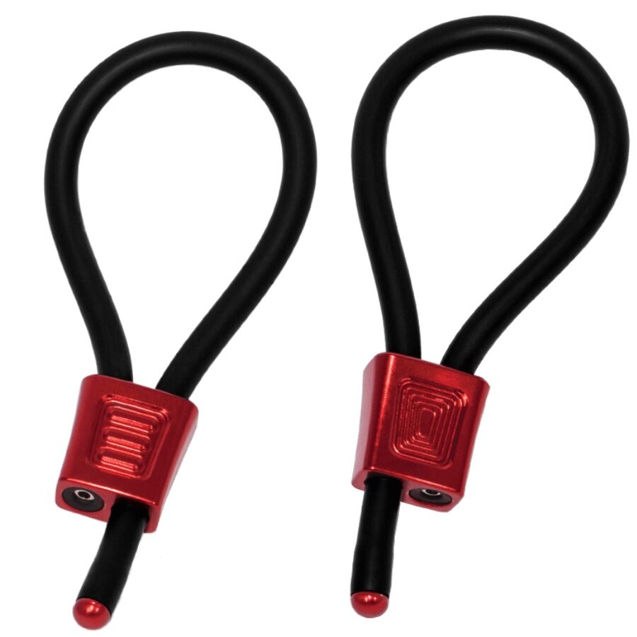 ELECTRASTIM Prestige Electra Loops Anneaux Péniens Réglables Rouges - Aura Intime